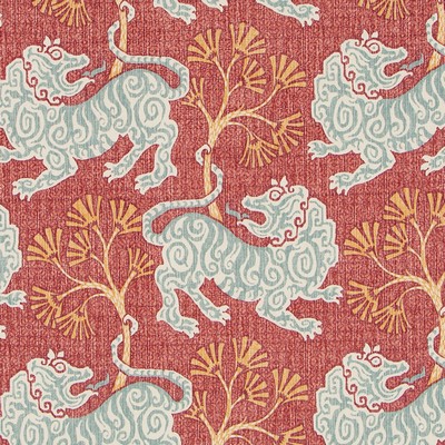 Duralee DP61901 9 RED in KENSINGTON PRINT COLLECTION Red Upholstery COTTON  Blend