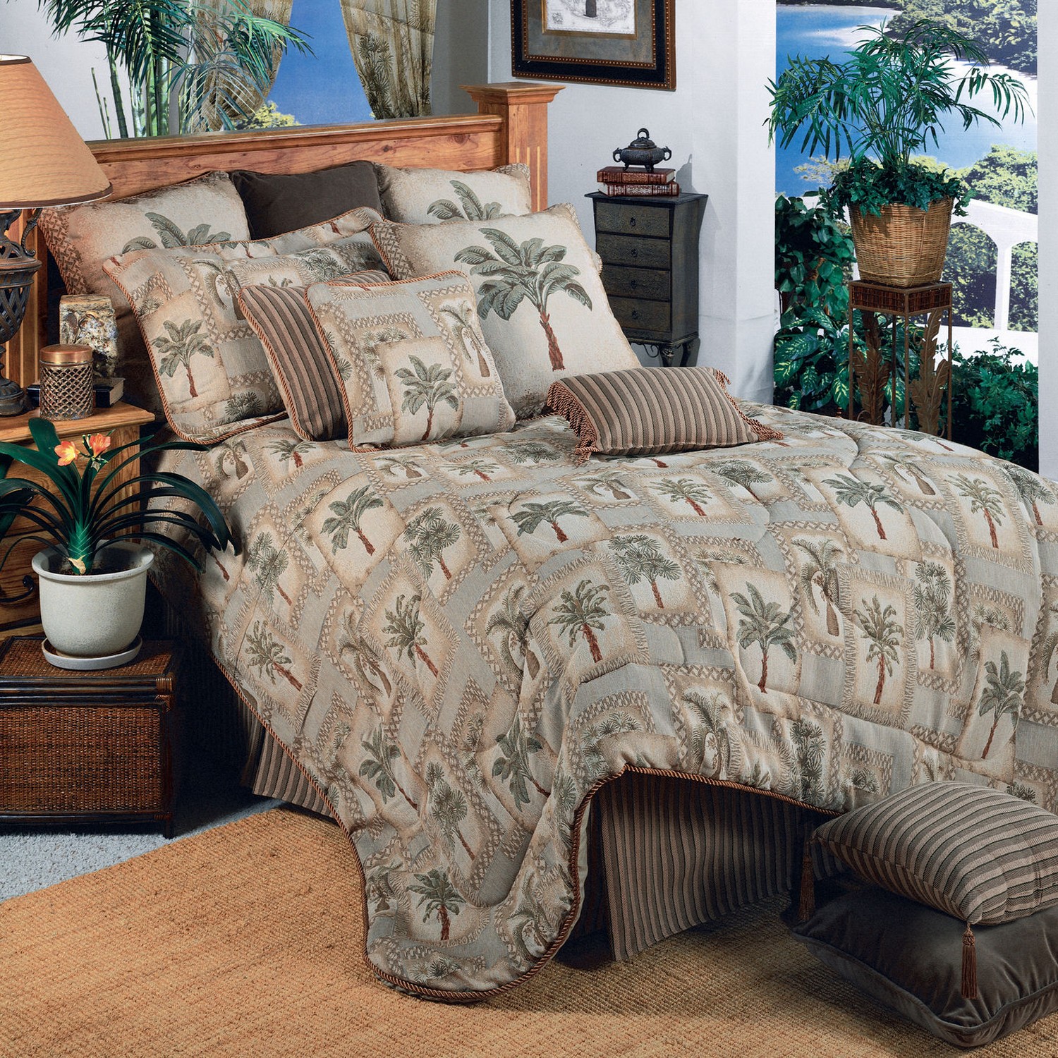 Palm Grove Comforter Set Queen Bedding