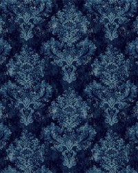 Barouche Damask Indigo by  Ralph Lauren 