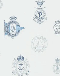 Rowthorne Crest Navy by  Ralph Lauren Wallpaper 