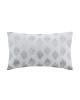 Hampton Hill Nadia Dot Embroidered Oblong Pillow Silver