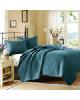 Olliix Velvet Touch Coverlet Set Peacock