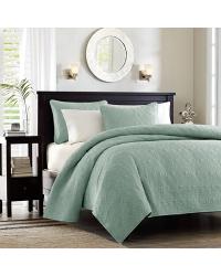 Quebec Coverlet Set Full Queen Green by   