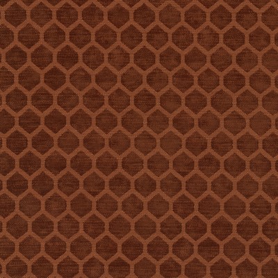 P K Lifestyles Perf Honeycomb Cinnabar in Performance Plus VI Orange  Blend Geometric   Fabric