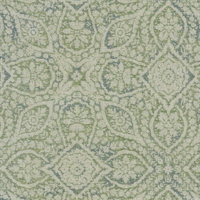P K Lifestyles Damask Foliage Spring in Cozy Life V Green Modern Contemporary Damask  Floral Medallion   Fabric