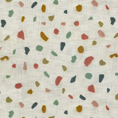 P K Lifestyles Terrazzo Emb Mystical in Expressionist I Multi Crewel and Embroidered  Polka Dot   Fabric