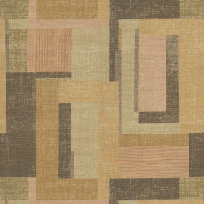 P K Lifestyles Squared Off Rosewood in Expressionist I Pink Geometric   Fabric