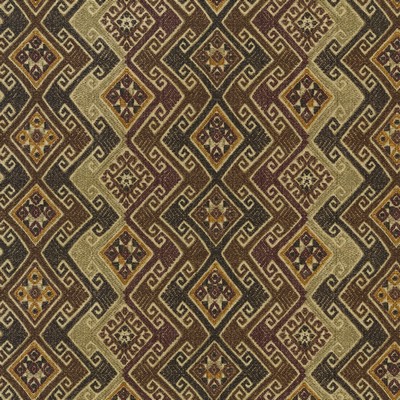 P K Lifestyles Kaumari Path French Roast in Cultural Exchange VI Multi Ethnic and Global  Ikat  Fabric