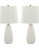 Lumisource Hex 20in Ceramic Accent Lamp - Set of 2 Off-White Ceramic