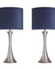Lumisource Lenuxe 24in Metal Table Lamp - Set of 2 Brushed Nickel