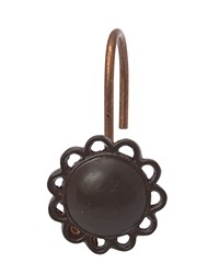 Filigree Resin Shower Curtain Hooks in Brown by   