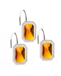 Tiffany Bejeweld Resin Shower Curtain Hooks in Amber by   