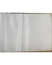 Extra Wide Polyester Fabric Shower Curtain Liner in White by   