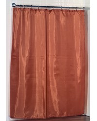 Standard-Sized Polyester Fabric Shower Curtain Liner in Tangerine by   