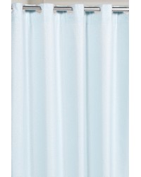 Pre Hooked Waffle Weave Fabric Shower Curtain in Spa  by   