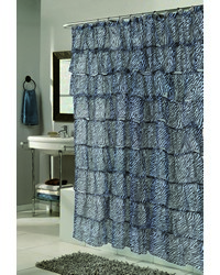 Carmen Polyester Shower Curtain in Zebra Print by   