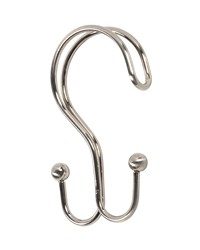 Double Shower Curtain Hook in Brushed Nickel by   