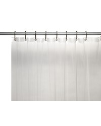 Mildew-Resistant 10 Gauge Vinyl Shower Curtain Liner w Metal Grommets and Reinforced Mesh Header in Super Clear by   