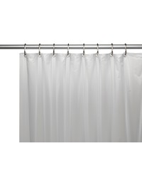3 Gauge Vinyl Shower Curtain Liner w Weighted Magnets and Metal Grommets in Frosty Clear by   