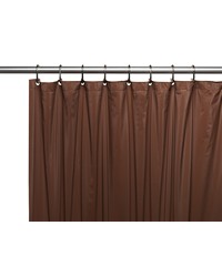 3 Gauge Vinyl Shower Curtain Liner w Weighted Magnets and Metal Grommets in Brown by   