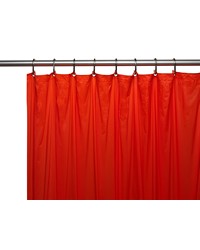 3 Gauge Vinyl Shower Curtain Liner w Weighted Magnets and Metal Grommets in Red by   