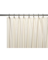 3 Gauge Vinyl Shower Curtain Liner w Weighted Magnets and Metal Grommets in Bone by   