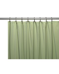 3 Gauge Vinyl Shower Curtain Liner w Weighted Magnets and Metal Grommets in Sage by   