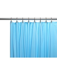 Premium 4 Gauge Vinyl Shower Curtain Liner w Weighted Magnets and Metal Grommets in Light Blue by   