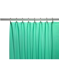 Premium 4 Gauge Vinyl Shower Curtain Liner w Weighted Magnets and Metal Grommets in Jade by   