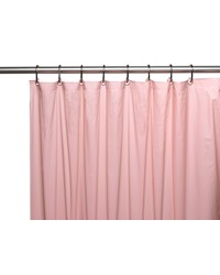 Premium 4 Gauge Vinyl Shower Curtain Liner w Weighted Magnets and Metal Grommets in Pink by   