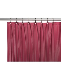 Premium 4 Gauge Vinyl Shower Curtain Liner w Weighted Magnets and Metal Grommets in Burgundy by   