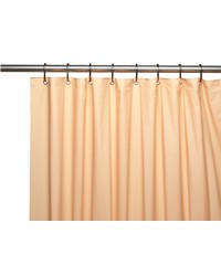 Premium 4 Gauge Vinyl Shower Curtain Liner w Weighted Magnets and Metal Grommets in Peach by   