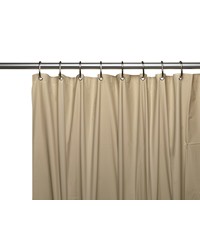 Premium 4 Gauge Vinyl Shower Curtain Liner w Weighted Magnets and Metal Grommets in Linen by   