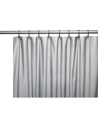 Hotel Collection 8 Gauge Vinyl Shower Curtain Liner w Weighted Magnets and Metal Grommets in Silver by   