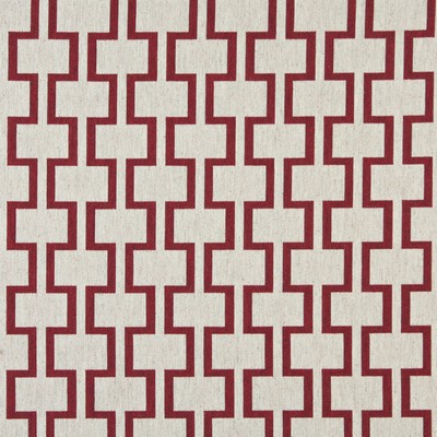Charlotte Fabrics 10002-01 Red Upholstery cotton  Blend Fire Rated Fabric Geometric High Wear Commercial Upholstery CA 117 Geometric 