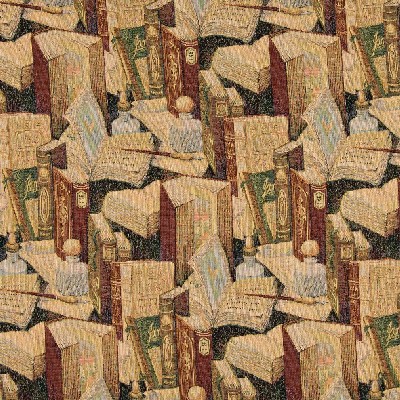 Charlotte Fabrics 1008 Library Beige Tapestry cotton  Blend Fire Rated Fabric Heavy Duty CA 117 Fire Retardant Print and Textured Miscellaneous Novelty Contemporary Tapestry 