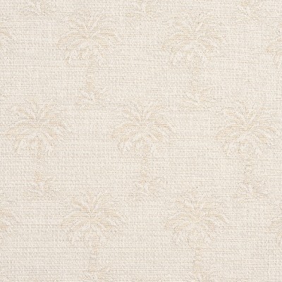 Charlotte Fabrics 1077 Palm Beach White Upholstery cotton  Blend Fire Rated Fabric Classic Tropical 