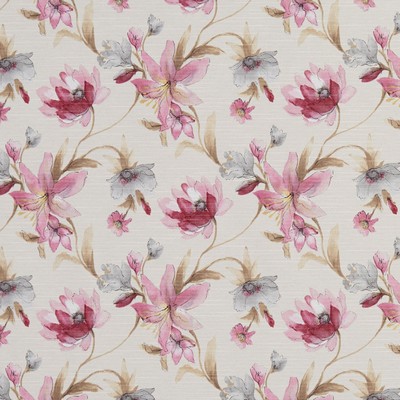 Charlotte Fabrics 10870-04 Drapery Cotton  Blend Fire Rated Fabric High Performance CA 117 Large Print Floral 