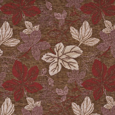 Charlotte Fabrics 1392 Rosewood Leaf Beige Woven  Blend Fire Rated Fabric Heavy Duty CA 117 Floral Flame Retardant Vine and Flower 