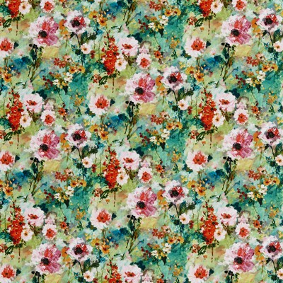 Charlotte Fabrics 20400-01 Drapery polyester Fire Rated Fabric Heavy Duty CA 117 Modern Floral 
