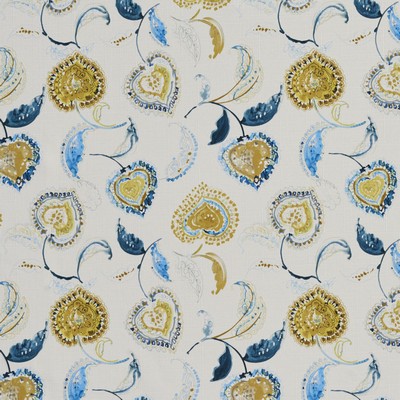 Charlotte Fabrics 20410-03 Drapery polyester Fire Rated Fabric Heavy Duty CA 117 Modern Floral 