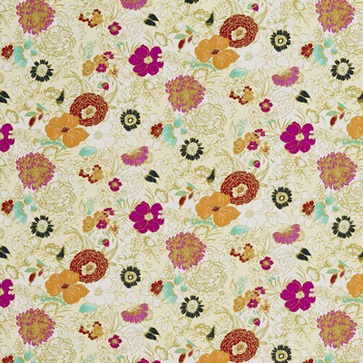 Charlotte Fabrics 20420-02 Drapery polyester Fire Rated Fabric Heavy Duty CA 117 Modern Floral Classic Tropical 