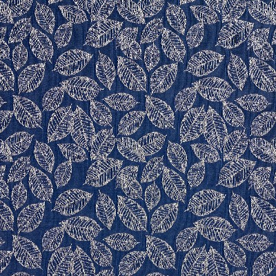Charlotte Fabrics 2618 Wedgewood/Leaf Blue Woven  Blend Fire Rated Fabric Heavy Duty CA 117 Fire Retardant Print and Textured Vine and Flower 