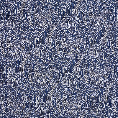 Charlotte Fabrics 2627 Wedgewood/Paisley Blue Woven  Blend Fire Rated Fabric Heavy Duty CA 117 Fire Retardant Print and Textured Classic Paisley 
