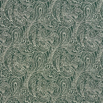 Charlotte Fabrics 2628 Alpine/Paisley Green Woven  Blend Fire Rated Fabric Heavy Duty CA 117 Fire Retardant Print and Textured Classic Paisley 
