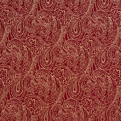 Charlotte Fabrics 2634 Crimson/Paisley Red Woven  Blend Fire Rated Fabric Heavy Duty CA 117 Fire Retardant Print and Textured Classic Paisley 