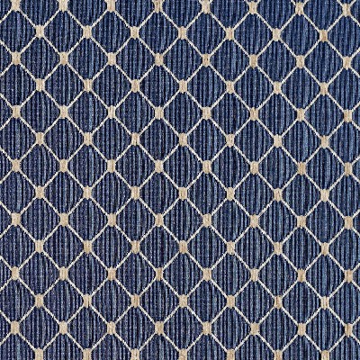 Charlotte Fabrics 2645 Wedgewood/Diamond Beige Woven  Blend Fire Rated Fabric Heavy Duty CA 117 Fire Retardant Print and Textured 
