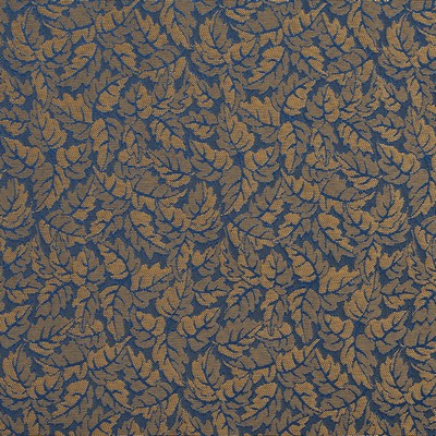 Charlotte Fabrics 2747 Dresden Blue Upholstery Woven  Blend Fire Rated Fabric High Wear Commercial Upholstery Leaves and Trees 