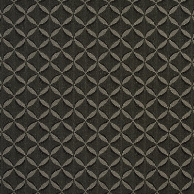 Charlotte Fabrics 2755 Charcoal Grey Upholstery Woven  Blend Fire Rated Fabric High Wear Commercial Upholstery Quatrefoil Geometric 