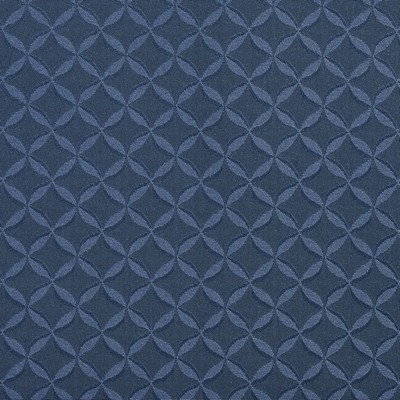 Charlotte Fabrics 2760 Atlantic Blue Upholstery Woven  Blend Fire Rated Fabric High Wear Commercial Upholstery Quatrefoil Geometric 